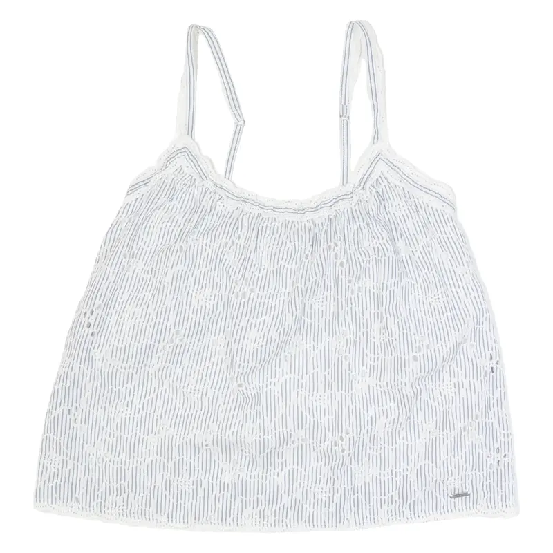 ABERCROMBIE & FITCH Womens Camisole Top Blue Sleeveless Striped S