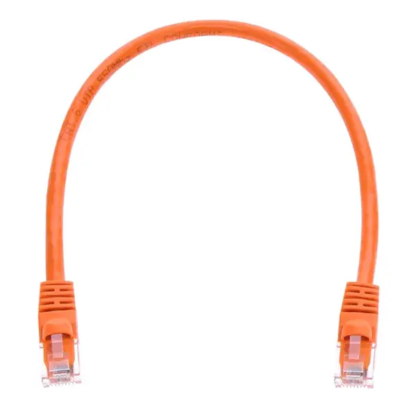 3412 Monoprice Cat6 Ethernet Patch Cable Snagless RJ45 Stranded 550MHz UTP Pure Bare Copper Wire 24AWG 1ft Orange