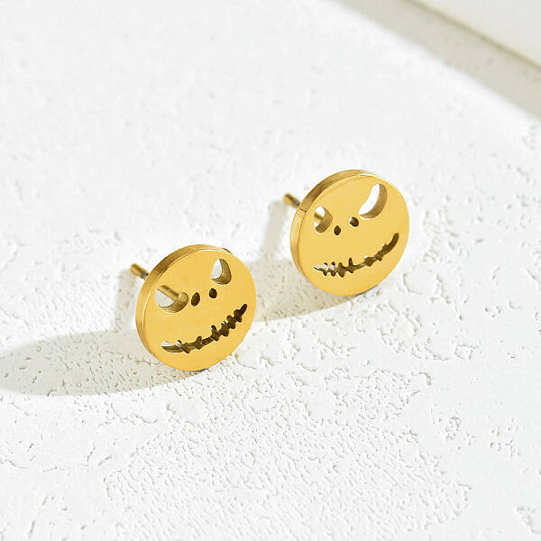 Fashion Halloween Ghost Stainless Steel Stud Earrings