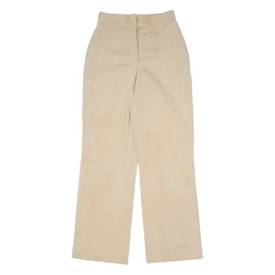 DON'S Womens Trousers Beige Slim Wide-Leg 90s W26 L30