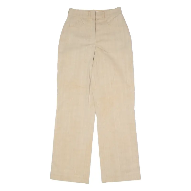 DON'S Womens Trousers Beige Slim Wide-Leg 90s W26 L30