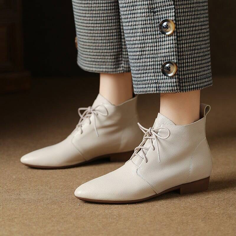 CHIKO Brandie Pointy Toe Block Heels Ankle Boots