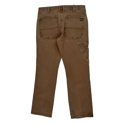 Dickies Trousers - 32W 29L Brown Cotton Blend