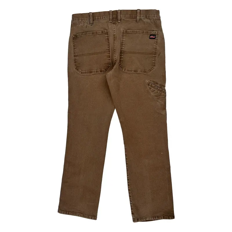 Dickies Trousers - 32W 29L Brown Cotton Blend
