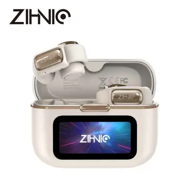 ZIHNIC S12 Open Earbuds, Wireless Headphones, LED Lights TouchscreenLight-Weight Earbuds Built-in Microphone, Power Digital D...