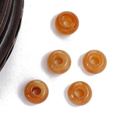 Natural Red Aventurine European Beads