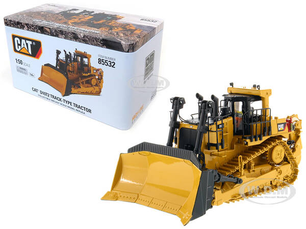 CAT Caterpillar D10T2 Track Type Tractor Dozer with Operator High Line Series 1/50 Diecast Model by Diecast Masters