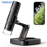 TOMLOV DM1S Wireless Digital Microscope 50X-1000X Magnification 1080P HD WiFi Portable Handheld USB Trichome Mini Coin Micros...