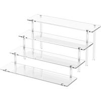 4 Tier  Display Risers, Clear Perfume Organizer Stand, Large Cupcake Stand Holder, Dessert Display for Party, Display Shelf f...