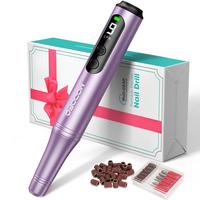 Cordless Nail Drill with LED Display – Shows Speed, Battery & Rotation Direction,Rechargeable Electric Nail File for Acryli...