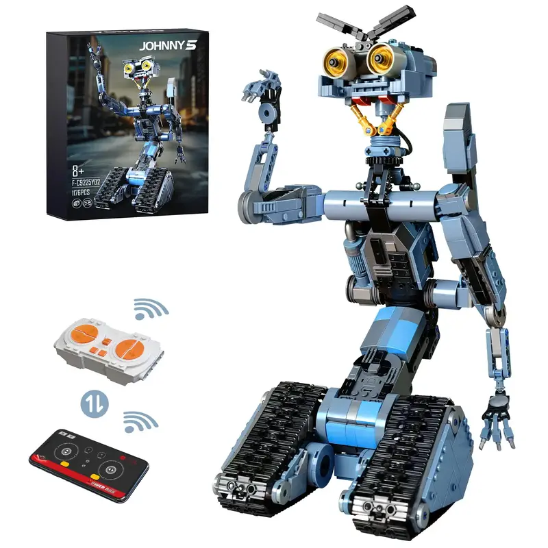 Johnny Number 5 Robot Building Block Kit – App-Controlled Smart Toy – Short Circuit Movie Gift for Adults & Children (117...