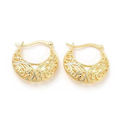 Brass Hoop Earrings for Women