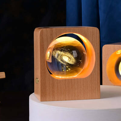 Beech Crystal Ball Night Light | Purity: Galaxy | Size: 6cm Usb Connection