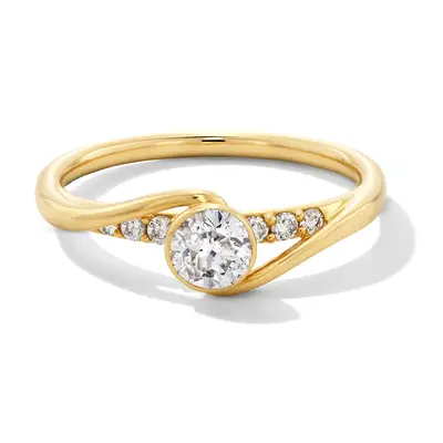 14K Gold 1 to 3.5 CT.T.W. Round Lab Created Diamond Custom Engagement Ring D Color VVS1 Clarity 3EX IGI Certified