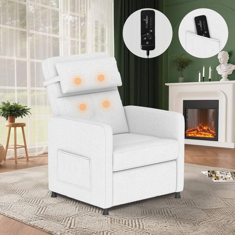 Garvee Power Recliner Chair with Massage & Heat, Adjustable Electric Recliner, Ergonomic Overstuffed Tall Back, Padded Seat, ...