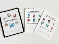 Personalized Toddler Morning Menu Bundle with 48 Activity Pages | Toddler Busy Book|Toddler Workbook|Homeschool Curriculum