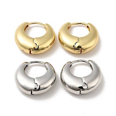 Rack Plating Brass Thick Hoop Earrings for Men Women