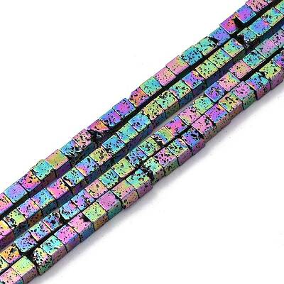 Electroplated Natural Lava Rock Beads Strands