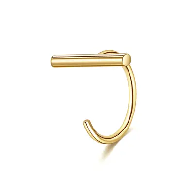 14K Gold Bar Nose Ring