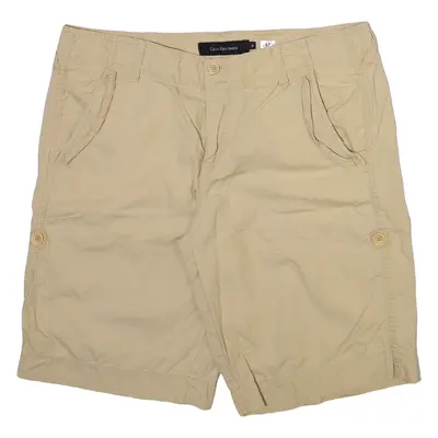 CALVIN KLEIN JEANS Womens Casual Shorts Beige Relaxed L W34