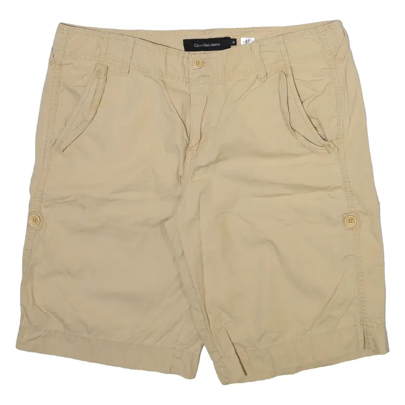 CALVIN KLEIN JEANS Womens Casual Shorts Beige Relaxed L W34