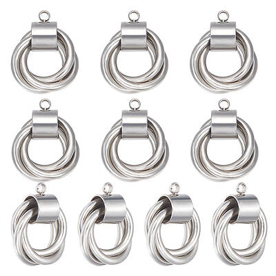 10Pcs 304 Stainless Steel Pendants