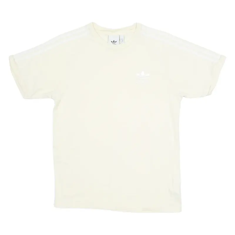 ADIDAS ORIGINALS Mens T-Shirt Yellow Crew Neck S