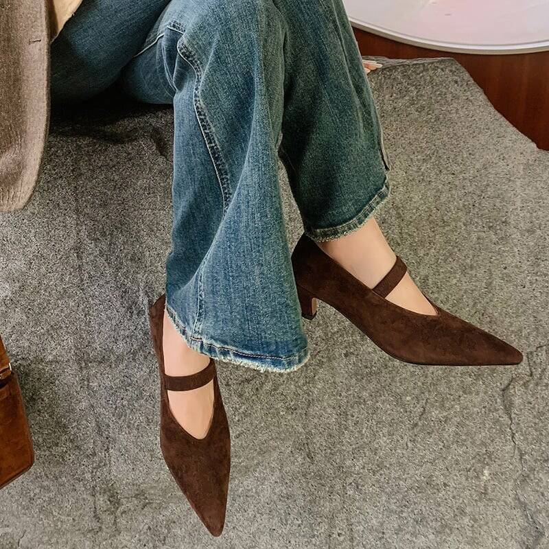 CHIKO Laila Pointy Toe Stiletto Mary Jane Shoes