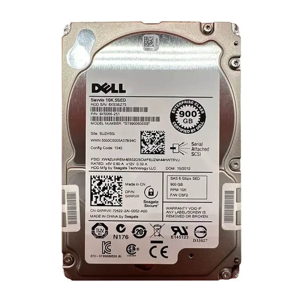 XRRVX-RFB Dell 900GB 10000RPM SAS 6Gb/s 2.5-Inch 64MB Cache Hard Drive