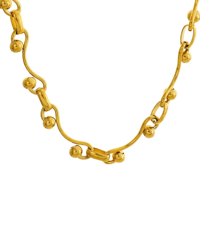 18K Gold Link Chain Necklace