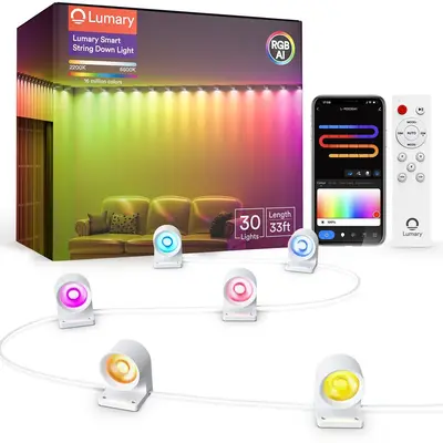 Lumary Smart String Down Lights, 30 LED 20FT