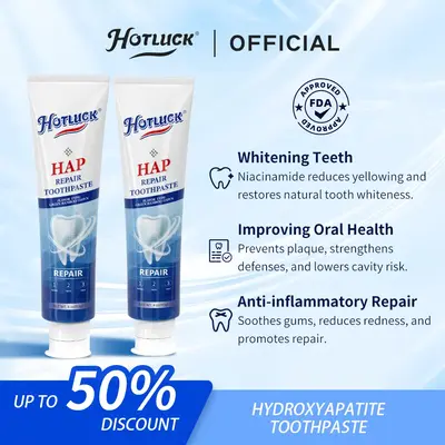 Hotluck HAP Toothpaste | Hydroxyapatite Formula for Enamel Restoration & Family Dental Health | Fresh Mint | 4.0oz