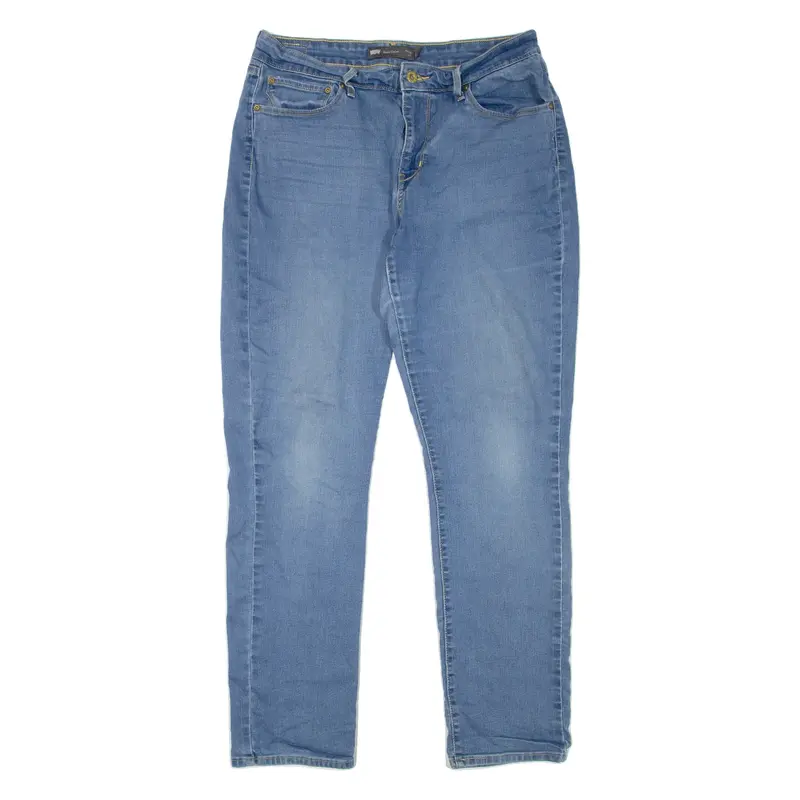 LEVI'S Mid Rise Womens Jeans Blue Slim Straight Stone Wash W29 L32
