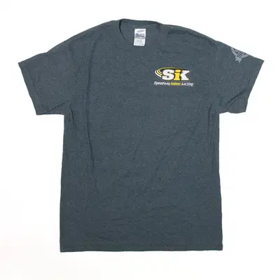 GILDAN Speedway Indoor Karting Indiana T-Shirt Grey USA Short Sleeve Mens M
