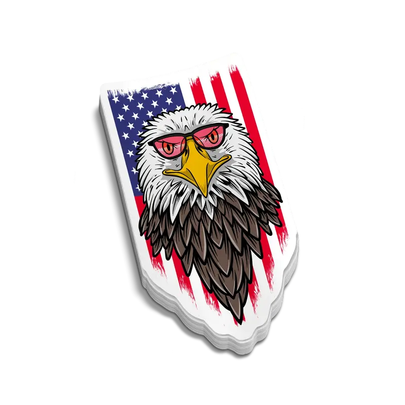 Patriotic Eagle - Hard Hat Decal
