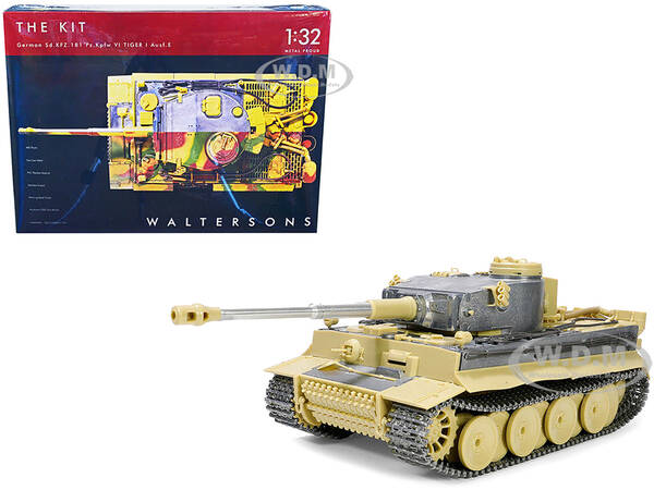 Skill 4 Model Kit German Sd.Kfz.181 Pz.Kpfw VI Tiger I (Early Production Model) Heavy Tank Schwere Panzerabteilung 505 No. 10...