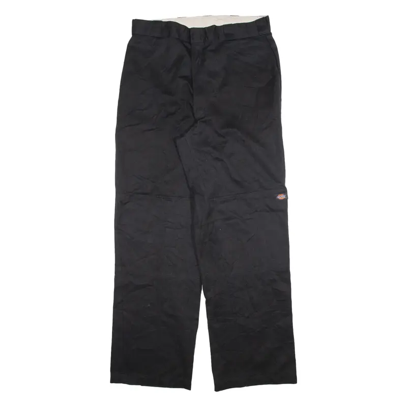 DICKIES Mens Trousers Black Relaxed Straight W36 L34