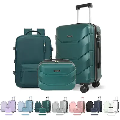 YGL 3-piece/2-piece carry-on luggage set & airline-approved size, convenient, multiple colors. Includes a computer backpack. ...