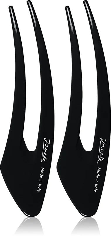 Janeke Black Hair Clips 2X15cm