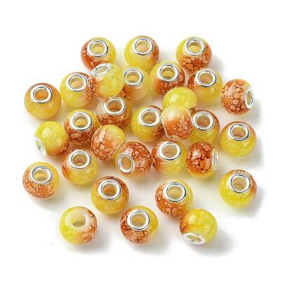 Two Tone Glass European Beads