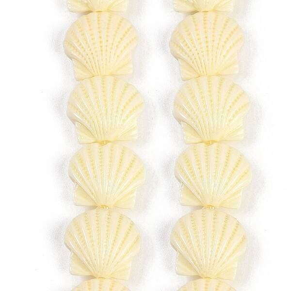 Synthetic Coral Dyed Carved Beads Strands