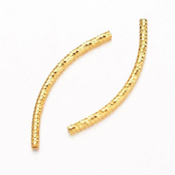 Curved Brass Tube Beads