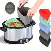 Mother's Day Gift Silicone Slow Cooker Liner, Reusable Easy To Wash Soft Liner, Kitchen Accessories for Air Fryer, Deep Fryer...