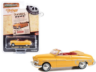 1949 Mercury Eight Convertible Yellow Metallic with Red Interior \