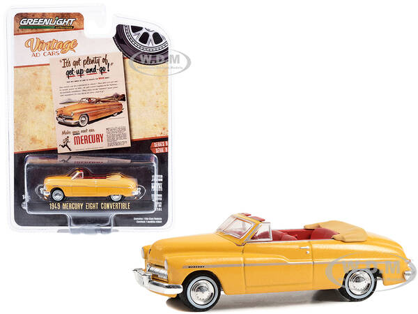 1949 Mercury Eight Convertible Yellow Metallic with Red Interior \