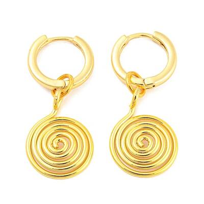 Rack Plating Brass Vortex Dangle Hoop Earrings