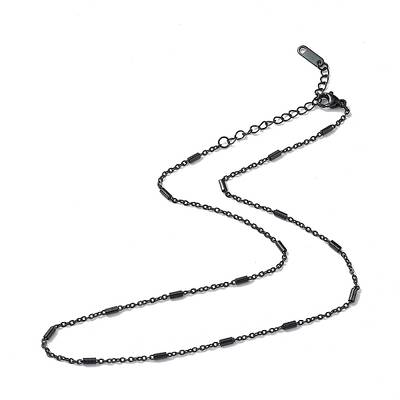 304 Stainless Steel Column Link Chain Necklace for Men Women