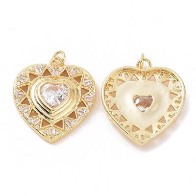 Brass Micro Pave Cubic Zirconia Pendants