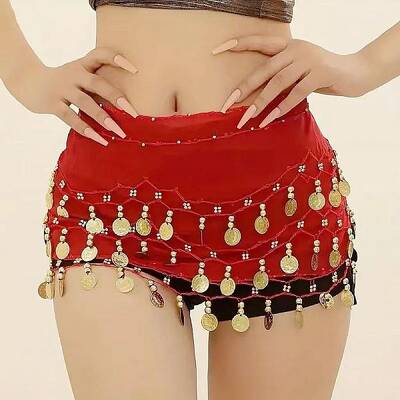 72 Coin Sequins Gauze Belly Dance Waist Belt