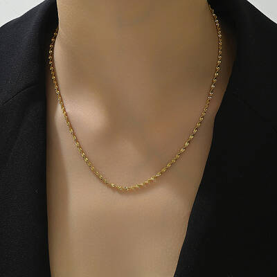 Simple and Elegant Stainless Steel Rope Chain Women's Necklaces
